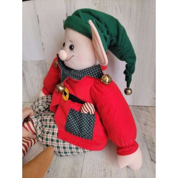 Large vintage elf weighted doll Bell home decor plush xmas - Picture 5 of 8